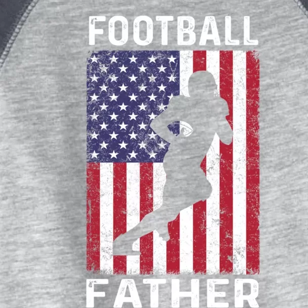 Football Father Dad Usa Flag 4th Of July Meaningful Gift Toddler Fine Jersey T-Shirt