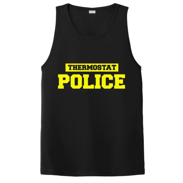 Funny Father's Day Thermostat Police Dad Performance Tank