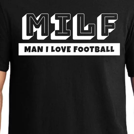 Funny Football Dad Lover Milf I Love Football Great Gift Pajama Set