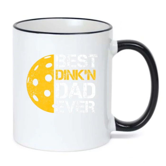 Funny FatherS Day Pickleball Best DinkN Dad Ever Black Color Changing Mug