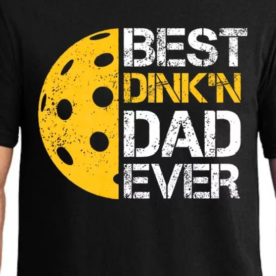 Funny FatherS Day Pickleball Best DinkN Dad Ever Pajama Set