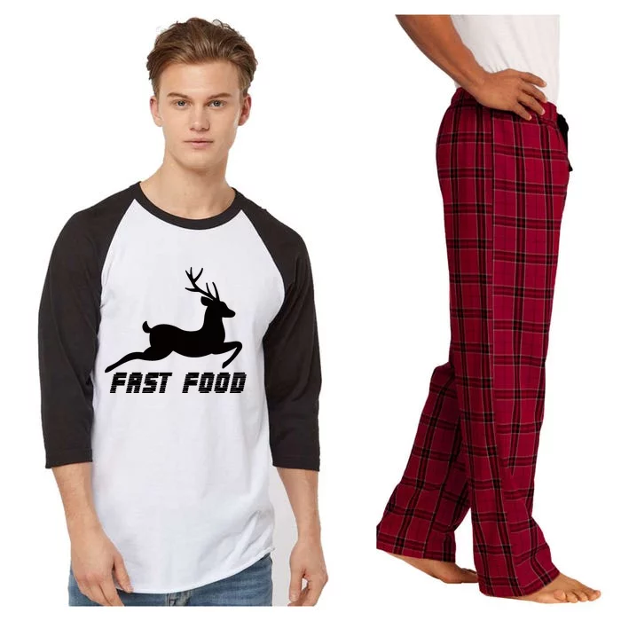 Fast Food Deer Raglan Sleeve Pajama Set