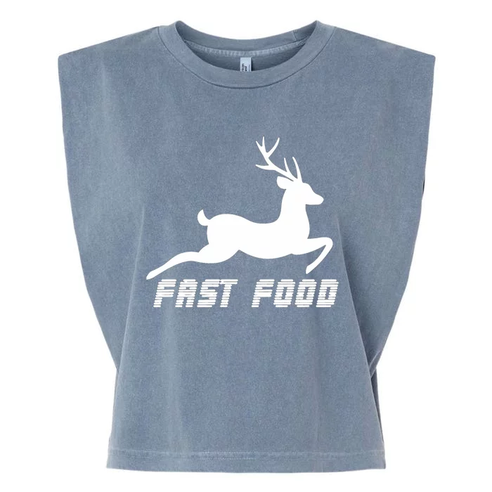 Fast Food Deer Garment-Dyed Women's Muscle Tee