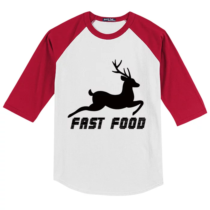 Fast Food Deer Kids Colorblock Raglan Jersey