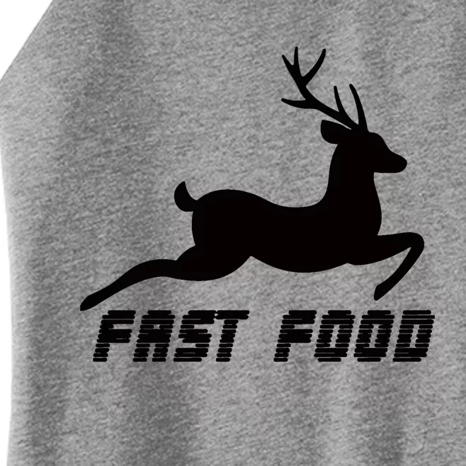 Fast Food Deer Women’s Perfect Tri Rocker Tank