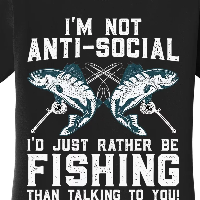 Funny Fishing Design For Men Women Fisherman Fishing Lover Women's T-Shirt