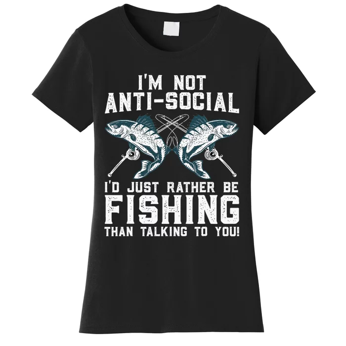 Funny Fishing Design For Men Women Fisherman Fishing Lover Women's T-Shirt