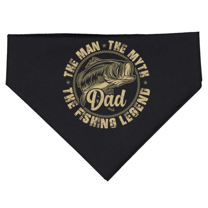 Fishing For Dad Father Day Fishing Gift For Fisherman USA-Made Doggie Bandana