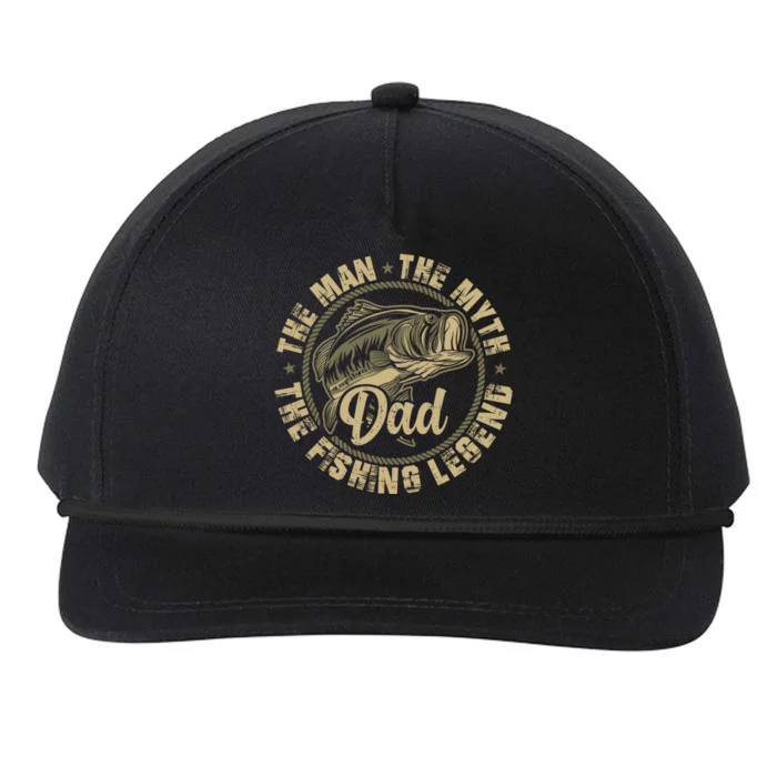 Fishing For Dad Father Day Fishing Gift For Fisherman Snapback Five-Panel Rope Hat