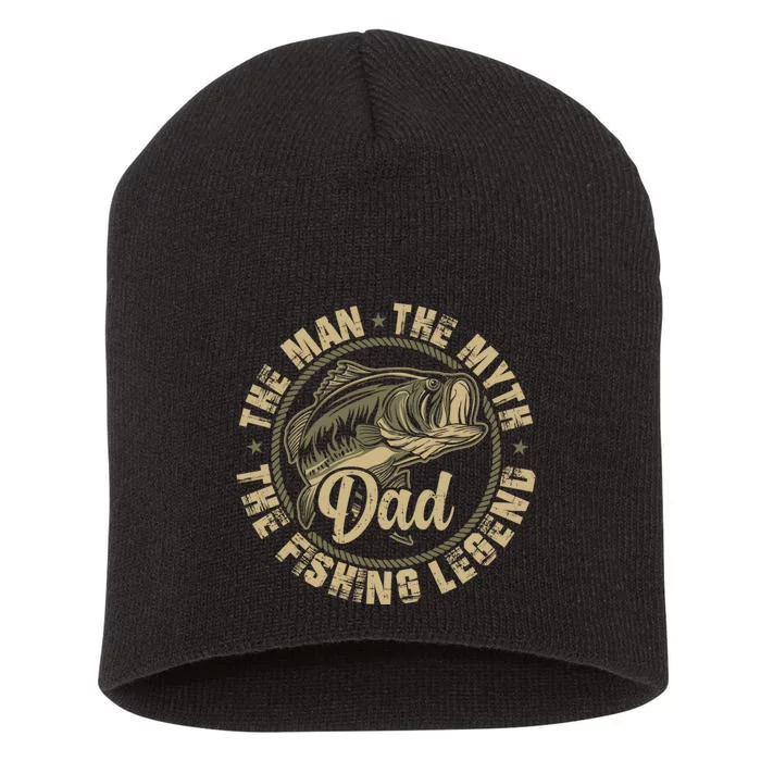 Fishing For Dad Father Day Fishing Gift For Fisherman Short Acrylic Beanie