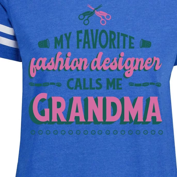 Favorite Fashion Designer Calls Me Grandma Enza Ladies Jersey Football T-Shirt