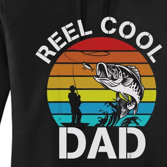 Funny Fishing Dad Funny Reel Cool Fish Fisherman Women's Pullover Hoodie