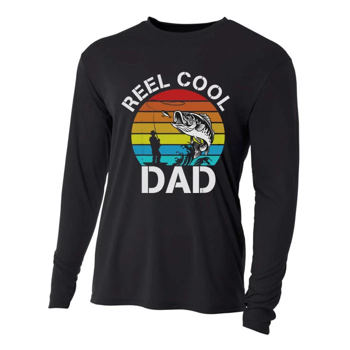 Funny Fishing Dad Funny Reel Cool Fish Fisherman Cooling Performance Long Sleeve Crew