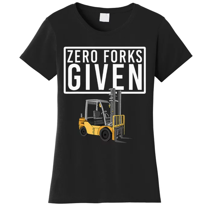 Funny Forklift Driver Art For Wo Forklift Operator Women's T-Shirt