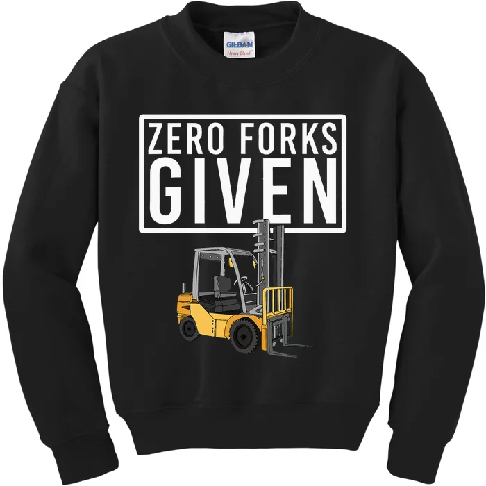 Funny Forklift Driver Art For Men Women Forklift Operator Kids Sweatshirt