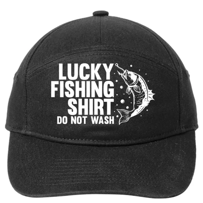 Funny Fishing Design Fisherman Fishing 7-Panel Snapback Hat