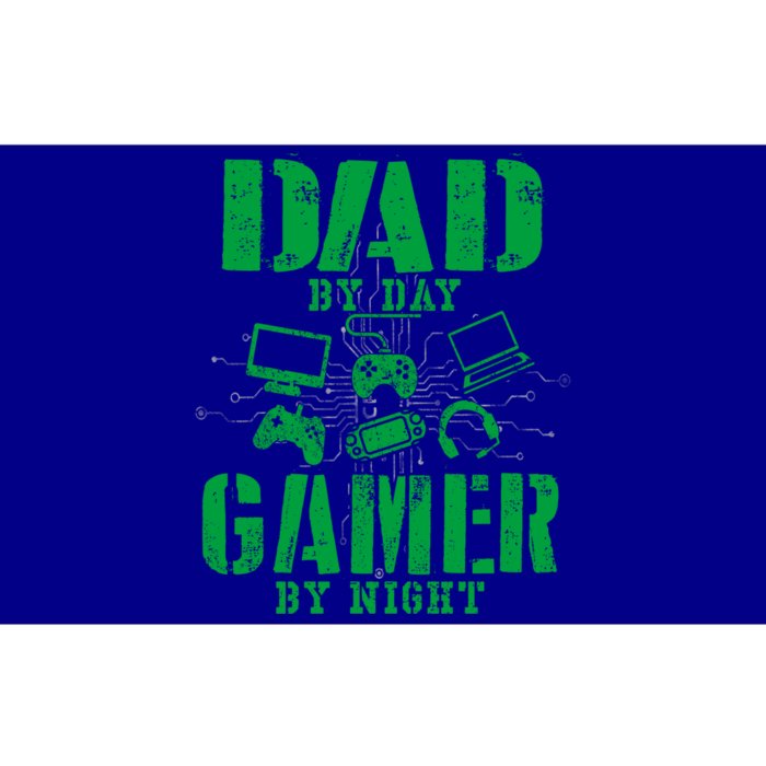 Funny Fathers Day Dad By Day Gamer By Night Video Game Gift Bumper Sticker