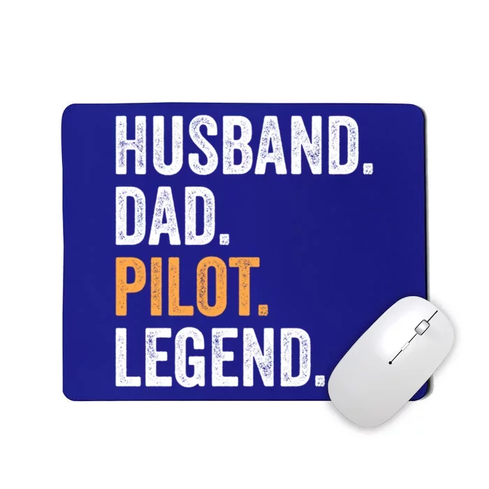 Funny Father Day Gift Husband Dad Pilot Legend Retro Cool Gift Mousepad