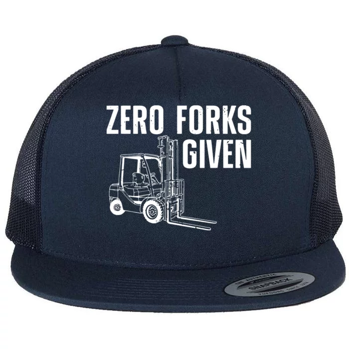 Funny Forklift Driver Art For Men Women Forklift Operator Flat Bill Trucker Hat