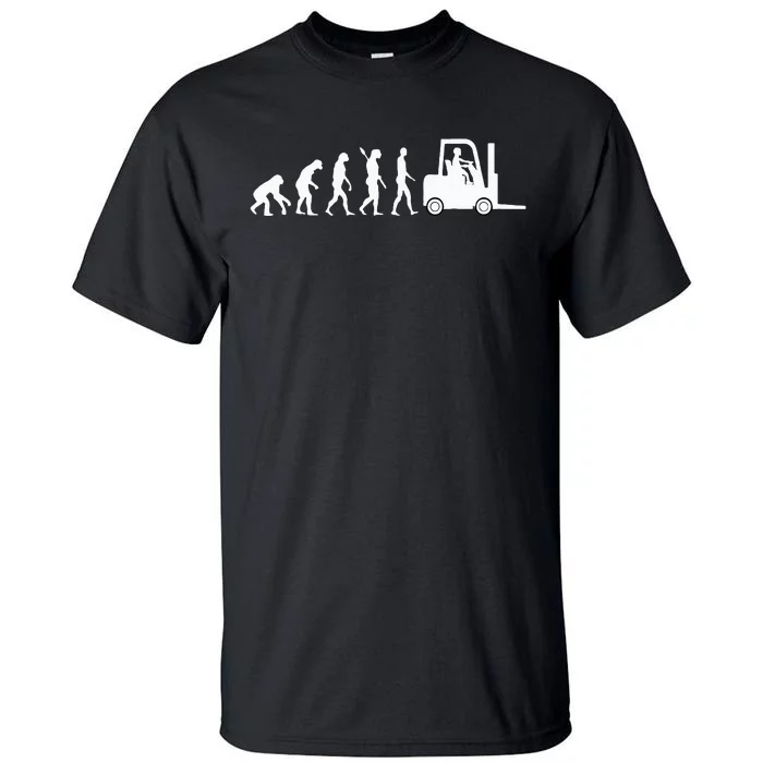 Funny Forklift Driver Evolution Warehouse Worker Tall T-Shirt