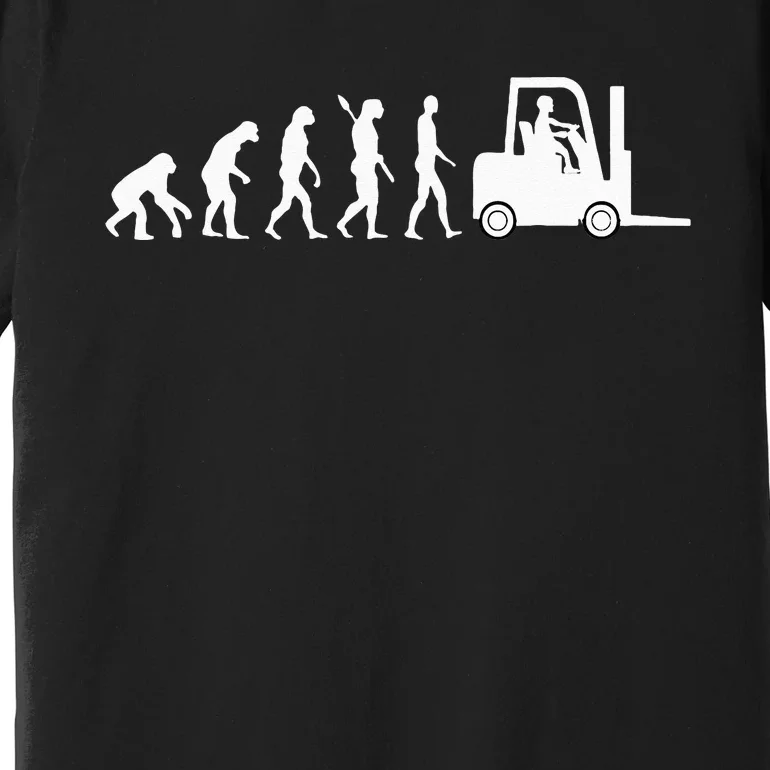 Funny Forklift Driver Evolution Warehouse Worker Premium T-Shirt