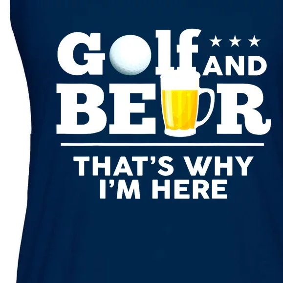 Funny Fathers Day Golf And Beer Joke Dad Drinking Birthday Gift Ladies Essential Flowy Tank