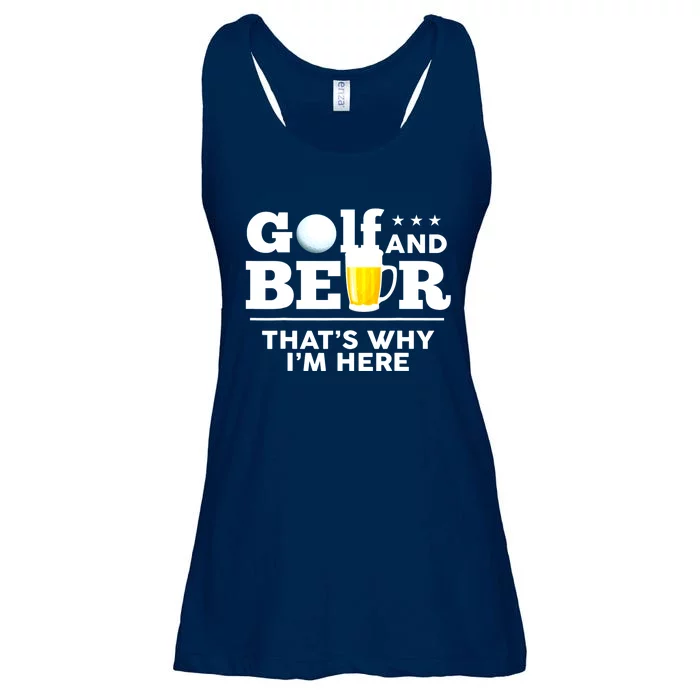 Funny Fathers Day Golf And Beer Joke Dad Drinking Birthday Gift Ladies Essential Flowy Tank