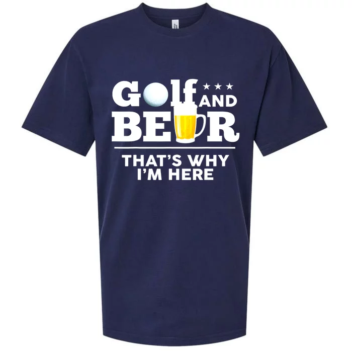 Funny Fathers Day Golf And Beer Joke Dad Drinking Birthday Gift Sueded Cloud Jersey T-Shirt