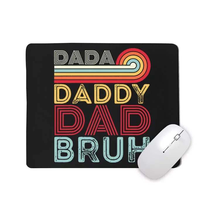 Funny Fathers Day Retro Design Vintage Outfit For Dad Father Mousepad