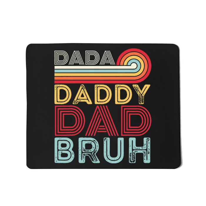 Funny Fathers Day Retro Design Vintage Outfit For Dad Father Mousepad