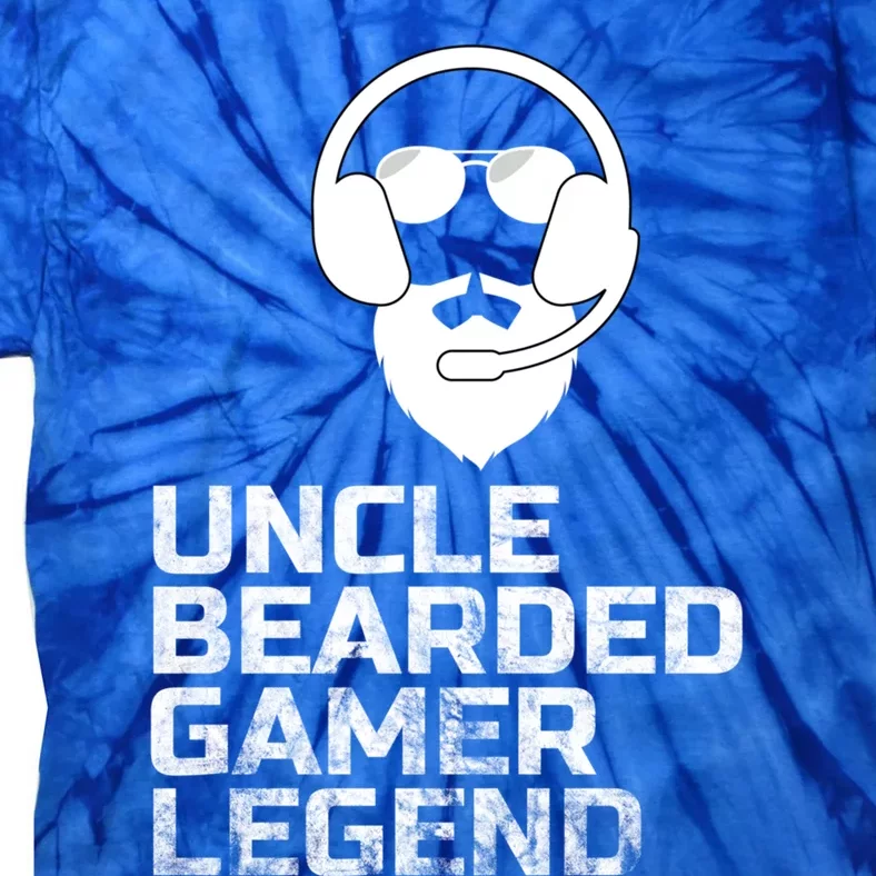 Funny Fathers Day Gaming Gift For Uncle Bearded Uncle Gamer Gift Tie-Dye T-Shirt