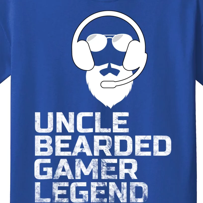 Funny Fathers Day Gaming Gift For Uncle Bearded Uncle Gamer Gift Kids T-Shirt