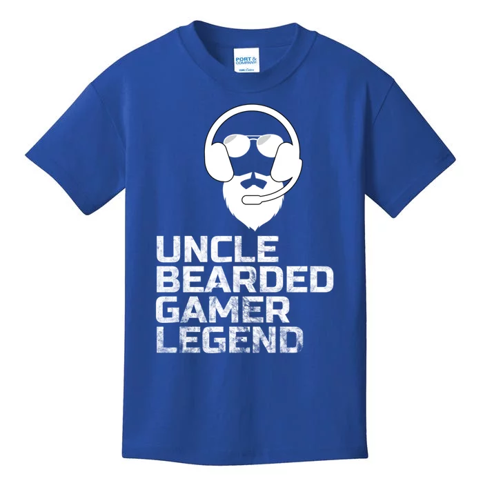 Funny Fathers Day Gaming Gift For Uncle Bearded Uncle Gamer Gift Kids T-Shirt