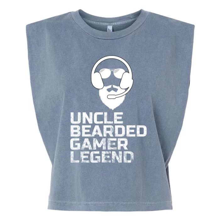 Funny Fathers Day Gaming Gift For Uncle Bearded Uncle Gamer Gift Garment-Dyed Women's Muscle Tee