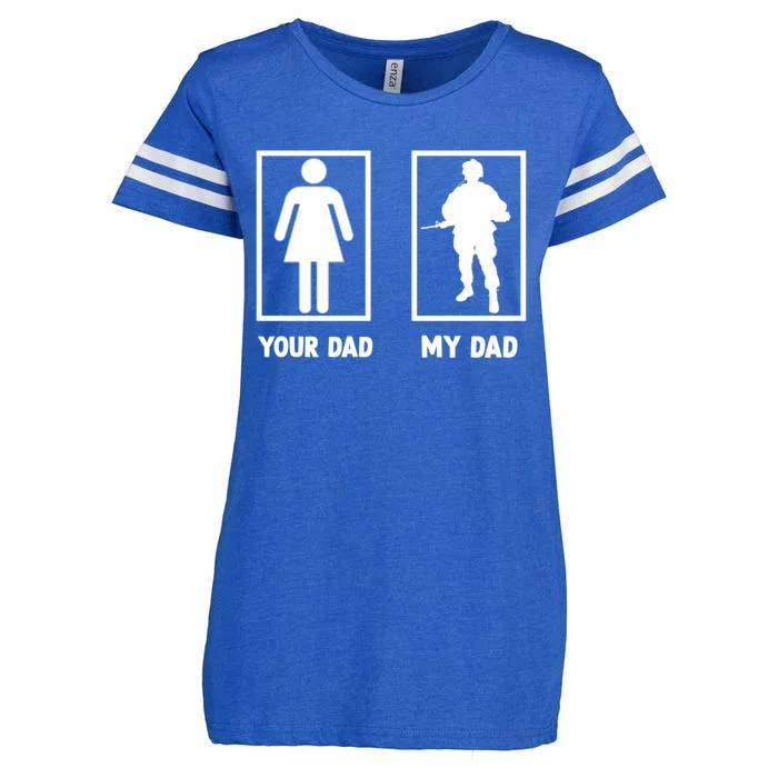 Funny Father's Day Soldier Motif Bundeswehr Gift Enza Ladies Jersey Football T-Shirt