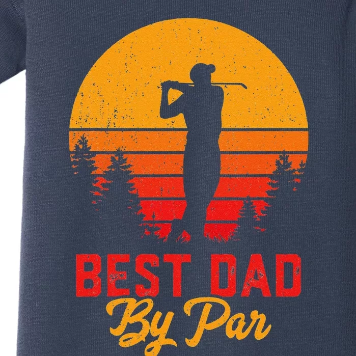 Funny Fathers Day Best Dad By Par Golf Lover Gift Baby Bodysuit