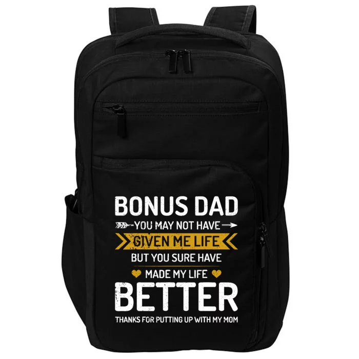 Funny FatherS Day Bonus Dad Gifts From Daughter Son Wife Impact Tech Backpack