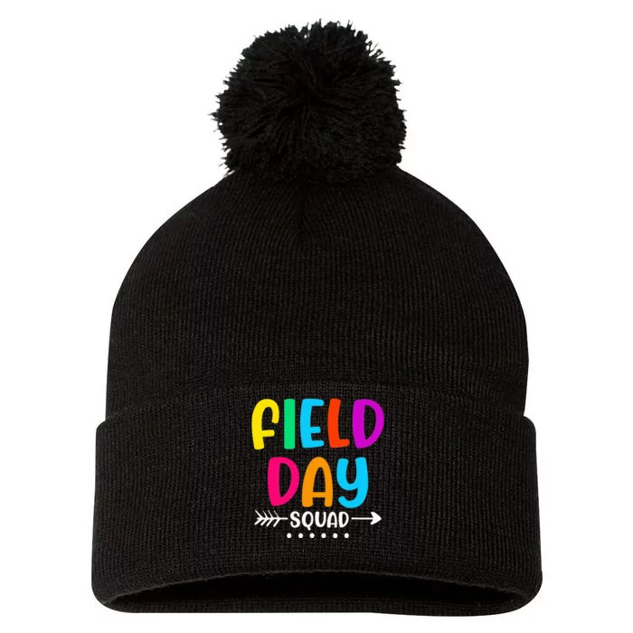 Field Fun Day Squad School Trip Vibes Teachers Pom Pom 12in Knit Beanie