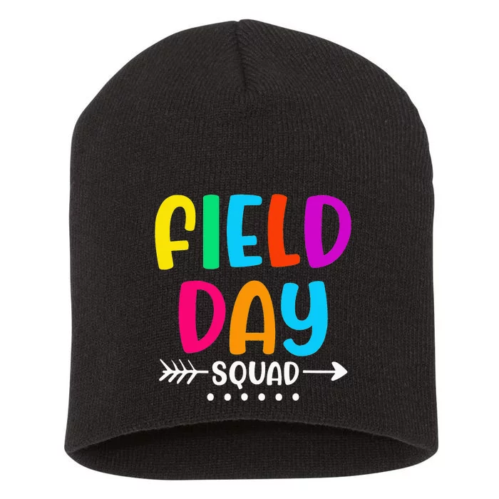 Field Fun Day Squad School Trip Vibes Teachers Short Acrylic Beanie