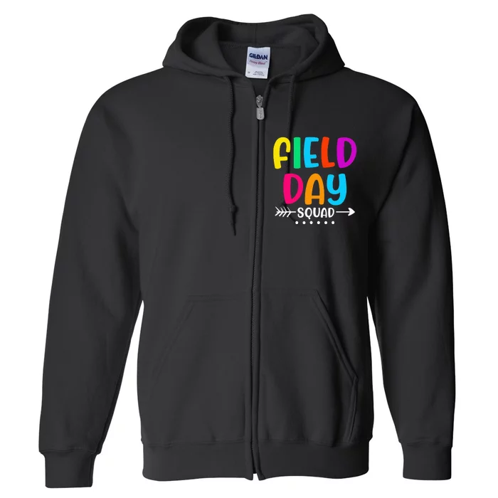 Field Fun Day Squad School Trip Vibes Teachers Full Zip Hoodie