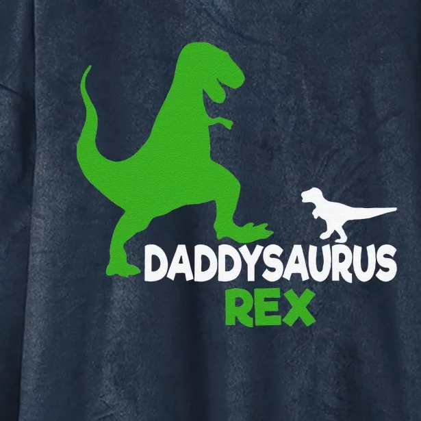 Funny Fathers Day Gift Idea Daddysaurus Rex Hooded Wearable Blanket