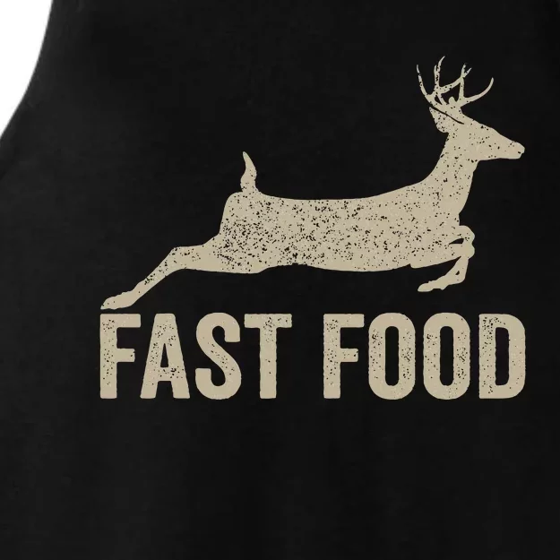 Fast Food Deer Hunter Funny Hunting Ladies Tri-Blend Wicking Tank