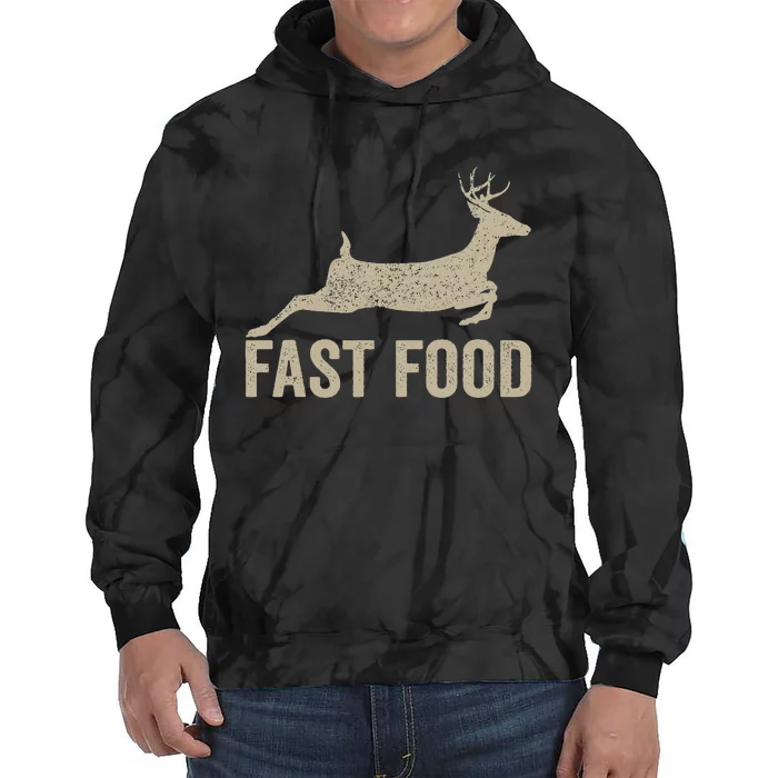 Fast Food Deer Hunter Funny Hunting Tie Dye Hoodie