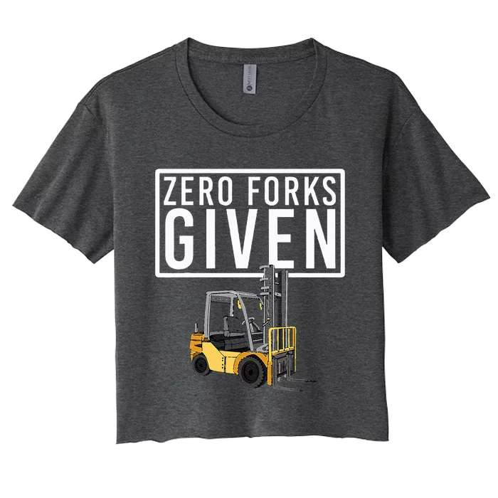 Funny Forklift Driver Art Forklift Operator Women's Crop Top Tee