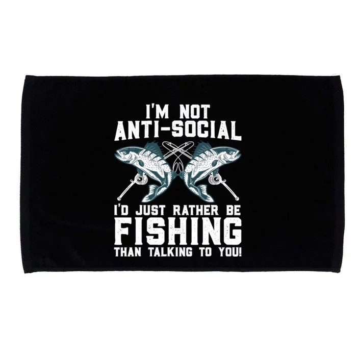 Funny Fishing Design For  Wo Fisherman Fishing Lover Microfiber Hand Towel