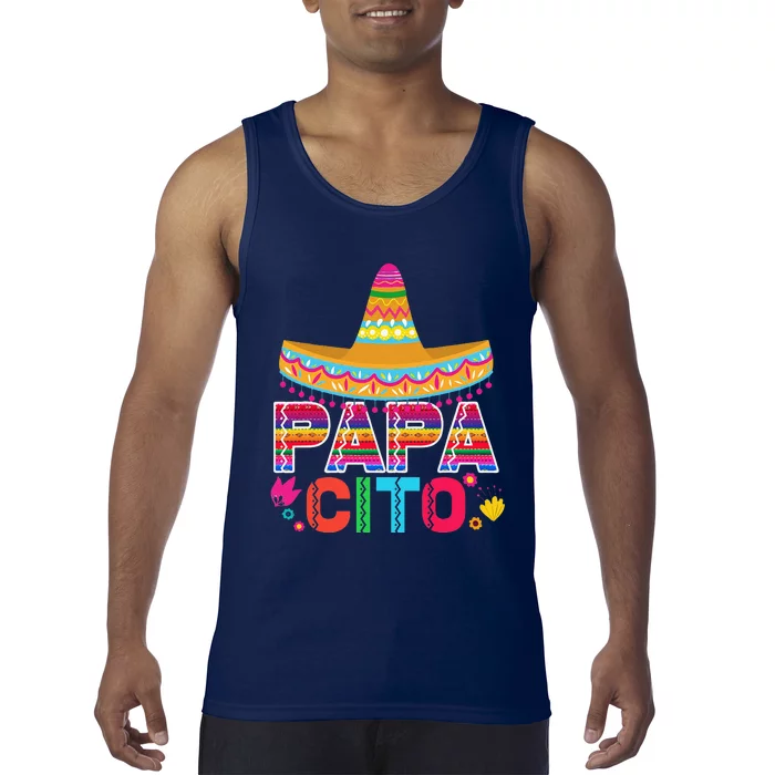 Funny Fathers Day Gift For Papacito Dad Tank Top