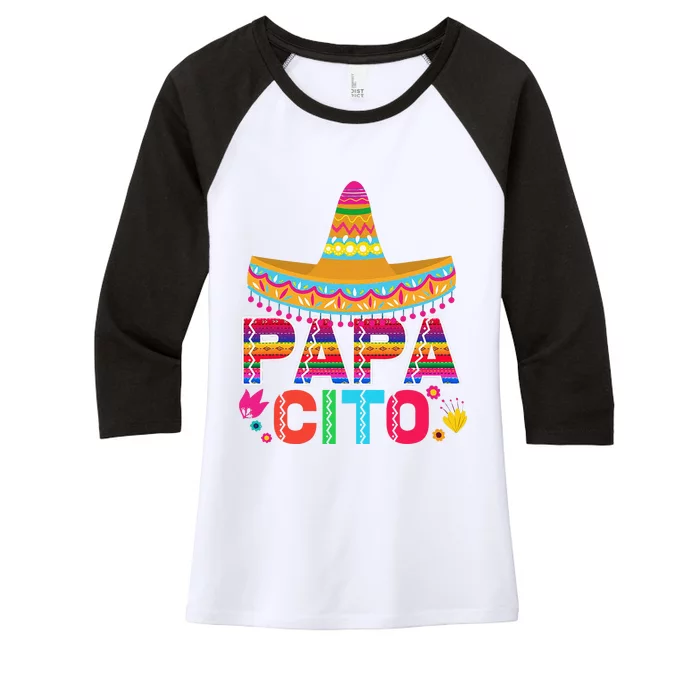 Funny Fathers Day Gift For Papacito Dad Women's Tri-Blend 3/4-Sleeve Raglan Shirt