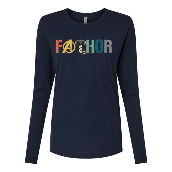 Fathor Father's Day Gift Viking Fathor Hero Womens Cotton Relaxed Long Sleeve T-Shirt