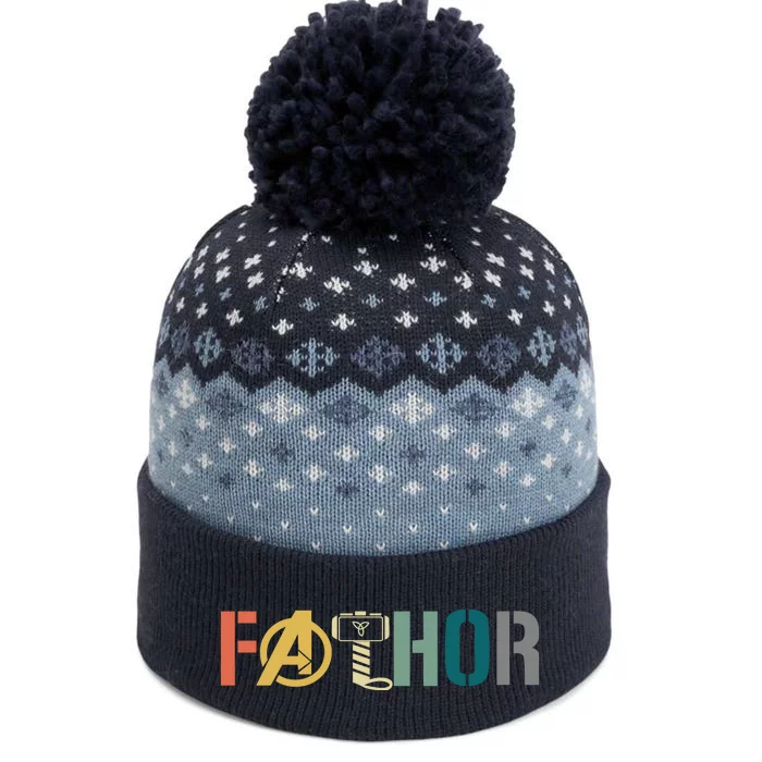 Fathor Father's Day Gift Viking Fathor Hero The Baniff Cuffed Pom Beanie