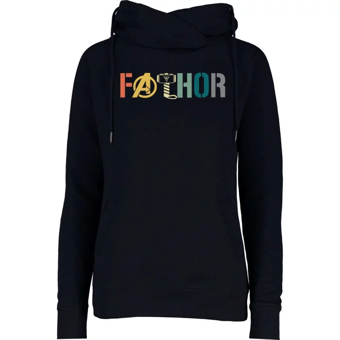 Fathor Father's Day Gift Viking Fathor Hero Womens Funnel Neck Pullover Hood